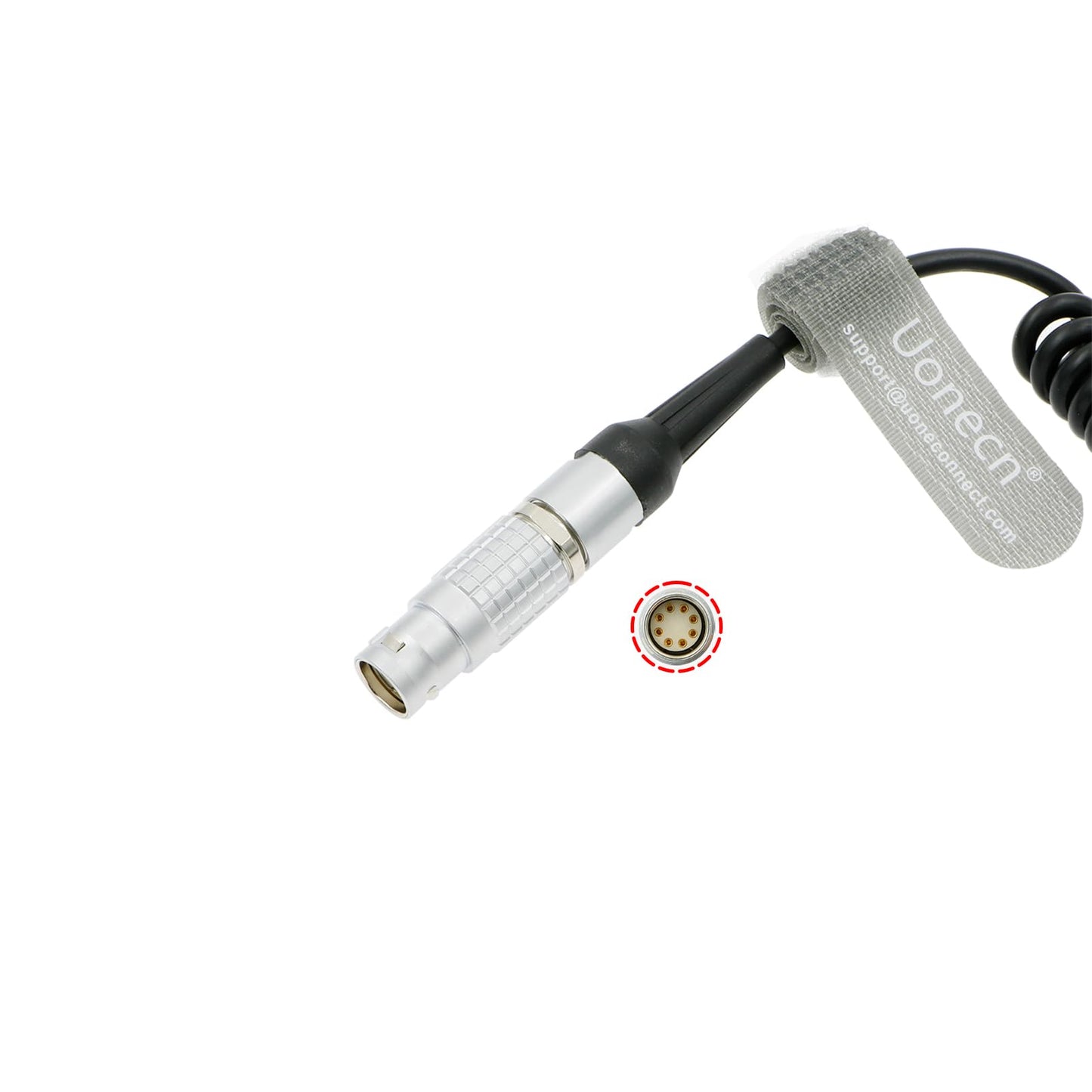 Uonecn ARRI Alexa MINI Camera Power Coiled Cable 8-Pin Female to Dtap
