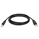 Tripp Lite USB 2.0 High-Speed Cable, Type-A to Type-B (M/M), 10-ft. (U022-010) , Black