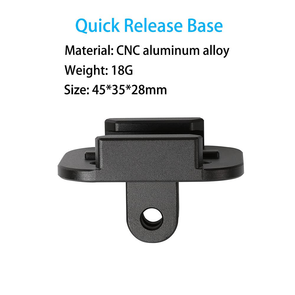 PellKing Quick Release Base Tripod Adapter Mount Compatible with for GoPro Hero 13 12 11 10 9 8 7 6 5 4 Session Max, Insta360 One R, DJI Osmo Action 5