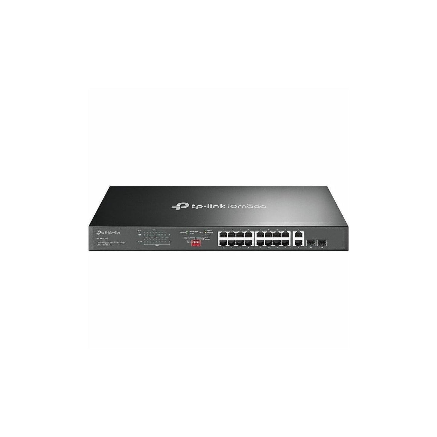 TP-Link Omada 18-Port Gigabit Ethernet PoE Unmanaged, 128 MB/s, Black (DS1018GMP)