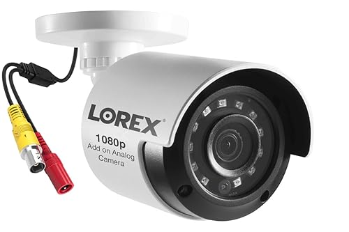 Lorex LBV2531 Indoor/Outdoor 1080p HD Analog Security Bullet Camera, 3.6mm, F1.6 Fixed, 130ft IR Night Vision, IP66, White (M. Refurbished)