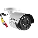 Lorex LBV2531 Indoor/Outdoor 1080p HD Analog Security Bullet Camera, 3.6mm, F1.6 Fixed, 130ft IR Night Vision, IP66, White (M. Refurbished)