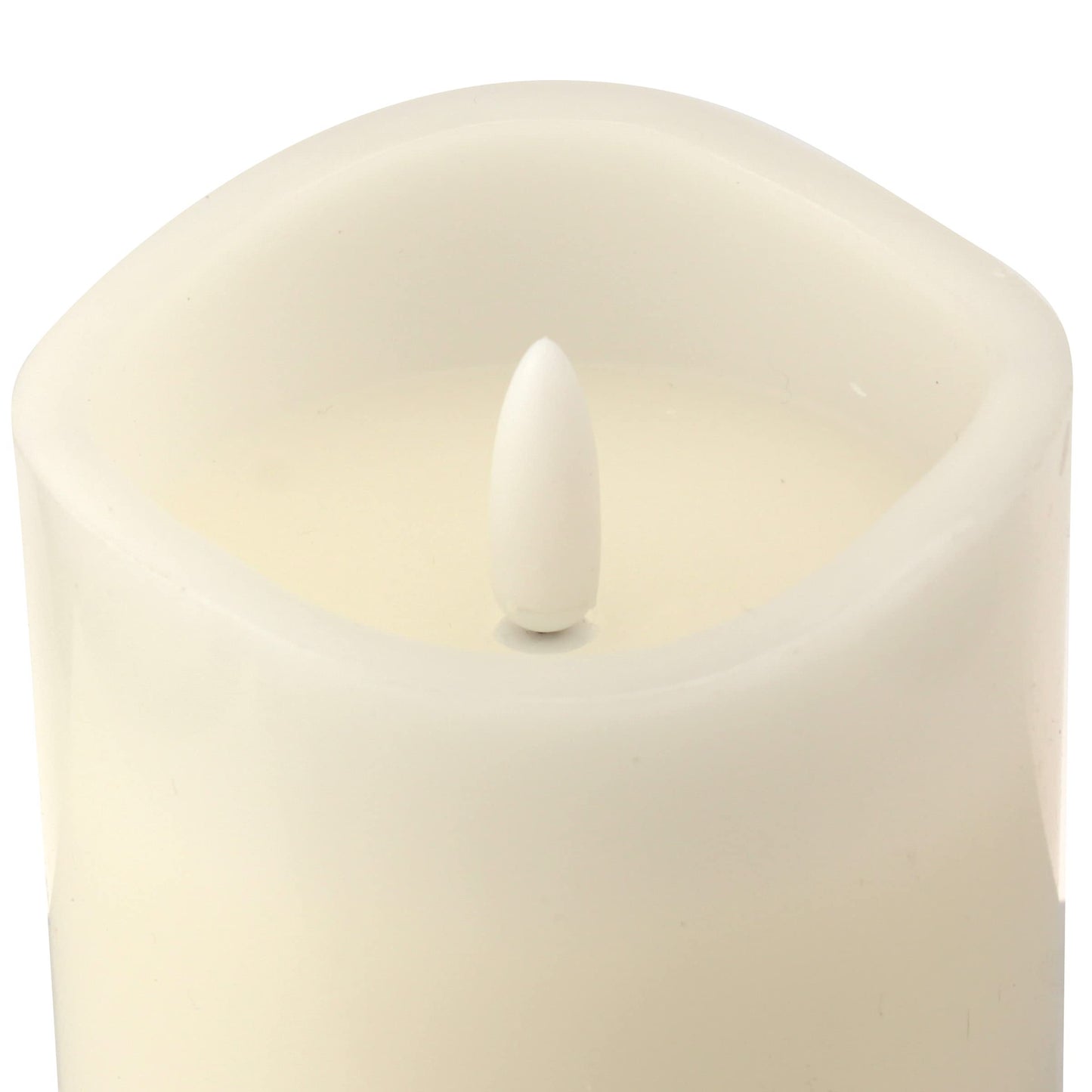 Stonebriar 6 Count Ivory Real Wax 3x6 Flameless LED Pillar Candles with Remote and Timer