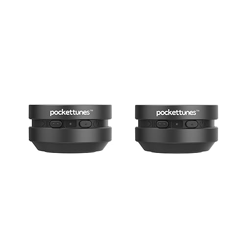 PocketTunes Bone?Conduction Bluetooth Speakers - 2?Pack Mini Wireless Speakers, Surface?Amplifying Sound, True Wireless Stereo, USB?C Rechargeable