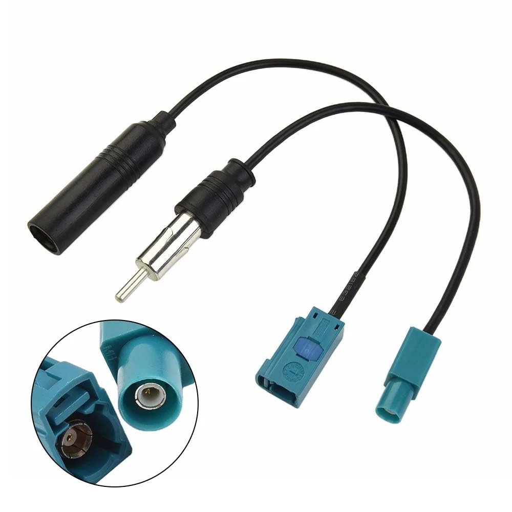 UltAlt 2 Pack Car Stereo Radio Antenna Adapter Fakra Z Male Female to DIN Plug Connector Cable for Pioneer Kenwood Aftermarket Stereo Radio FM AM Head