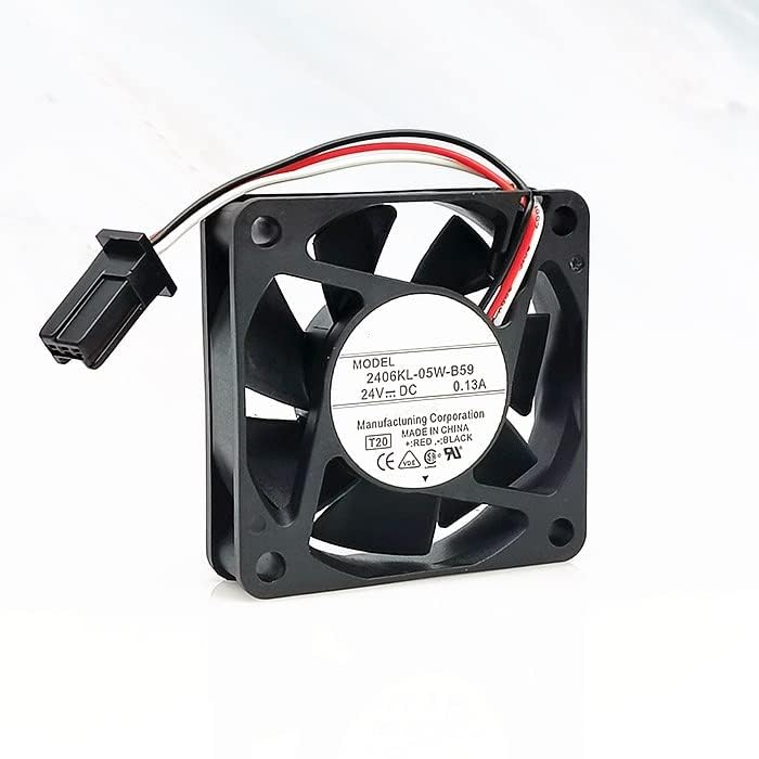 Ailsa Hexi 2406KL-05W-B59 DC24V 0.13A 3.12W 6CM 60×60×15mm 3-Wire Cooling Fan