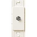 Lutron Satin Colors Coaxial Cable Jack - Biscuit