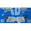 2 Pcs 317 Renata Silver Oxide 0% Mercury Electronic Batteries SR516SW