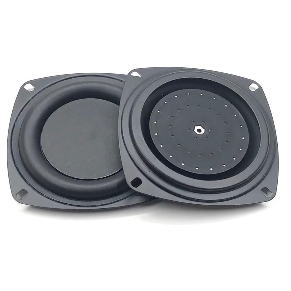 CCeCCe 2 Pack 4 Inch Woofer Vibrating Membrane Iron Rubber Vibration Diaphragm Plate Replacement Passive Radiator Film for Bass Speaker Subwoofer