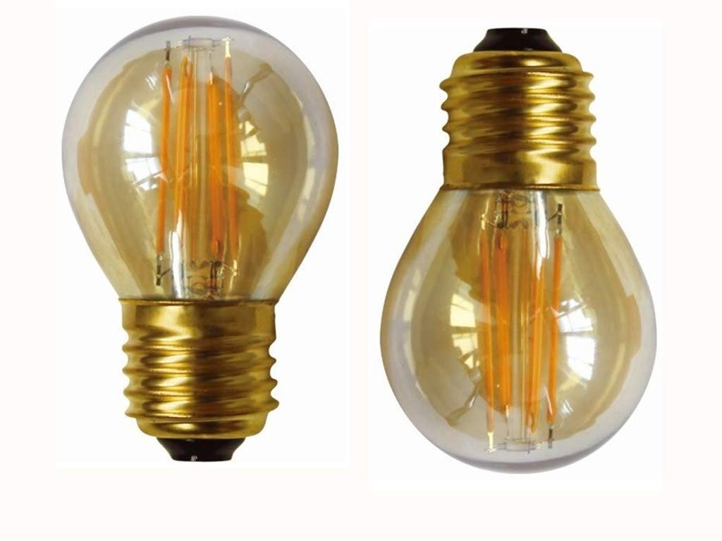 4W G45 Dimmable LED Filament Bulb G45 LED Vintage Edison Bulbs E26/E27 Medium Base Lamp for Home Pendant Antique Light,G14/G45 Shape,E26/E27 Socket