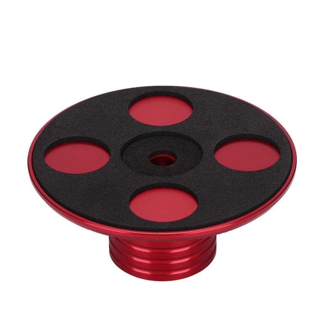 Record Clamp Audio Disc Turntable Aluminum Record Player Weight Disc Stabilizer Vibration Reducer(Red)