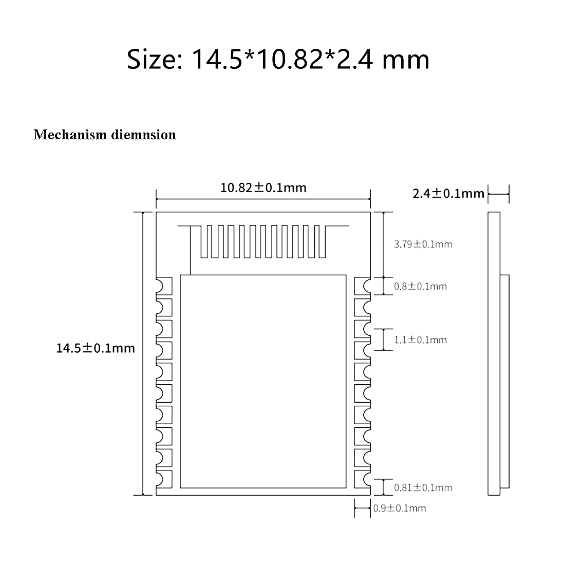 Lubeby Smart BLE 5.2 Bluetooth Module BLE5201 BLE Data Transmission Module Based on Bluetooth 5.2 Protocol X 5 pcs