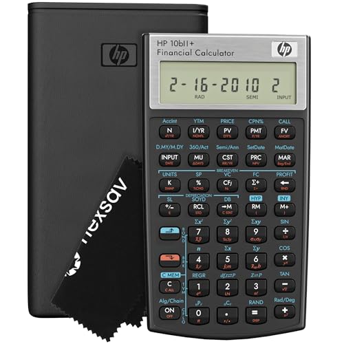 HP 10bII+ Financial Calculator - 100+ Functions for Business, Finance, Accounting, Statistics & Algebra - College & High School Calculator, Exam