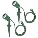 LED Christmas Spotlights Outdoor Plug in, Flood Stake Lights Outdoor, 5000K 350LM Landscape Light for Yard, Flag, Holiday Decor, Weather Resistant