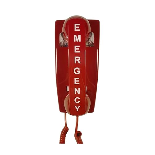 LeCall Emergency Phone/Emergency Wall Phone/Hotline Dialer Telephone, Auto Dial 911 and Programmable, No Dial keypad, TEP301
