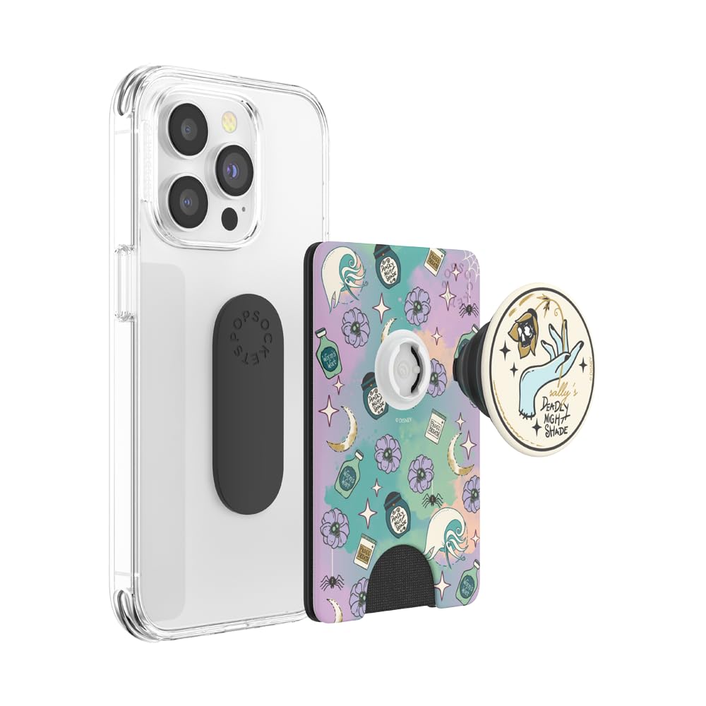 PopSockets Adhesive Phone Wallet and Card Holder with Grip, Disney - Sally's Deadly Nightshade