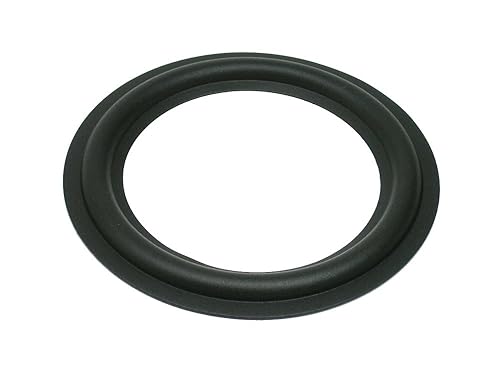 RS-5.25: 5.25" Rubber Surround, 5.125" OD, 3.5" ID, Black Angle Attach
