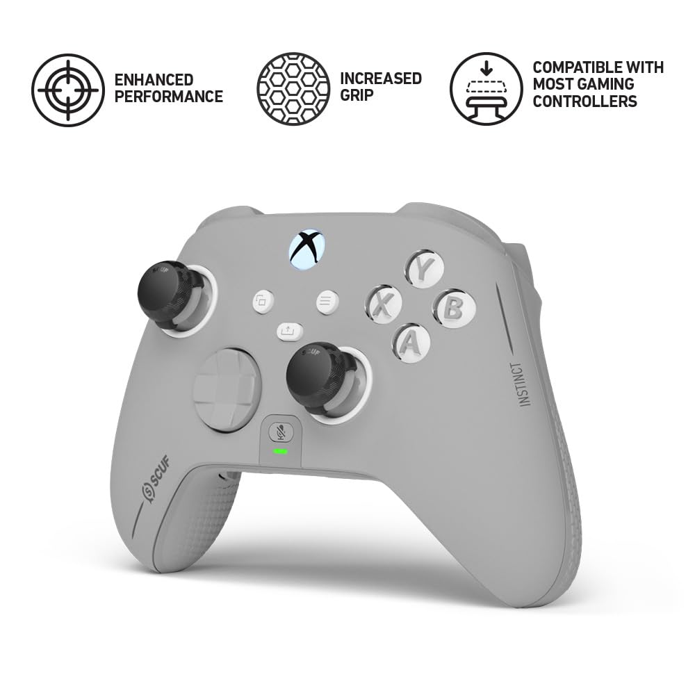 SCUF Control Thumbstick Grips - 6 Pack with 2 Bases - Tactic - Joystick Thumb Grips For Xbox One and Xbox Series X & S, PS4, PS5, Nintendo Switch Pro