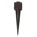 Hinkley Metal Ground Spike with Junction Box - 9” Ground Stakes Replacement for Outdoor Landscape Lighting, Bronze Finish, Aluminum Landscape Light