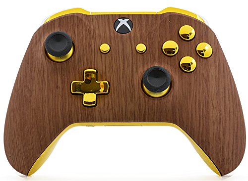 MODDEDZONE UN-Modded Custom Controller compatible with Xbox One S/X... (3.5 mm jack) (Golden Wood)