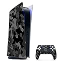 MightySkins Gaming Skin for PS5 / PlayStation 5 Digital Edition Bundle - Black Camo | Protective Viny wrap | Easy to Apply and Change Style | Made in
