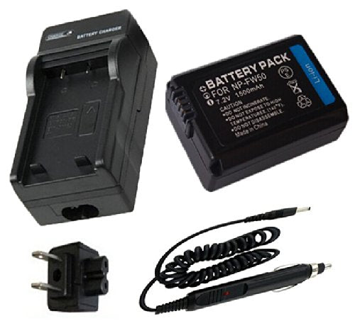 Battery + Charger for Sony Alpha NEX-5, NEX-5K, NEX-5N, NEX-5NK, NEX-5ND, NEX-5NL, NEX-5R, NEX-5RL Digital Camera