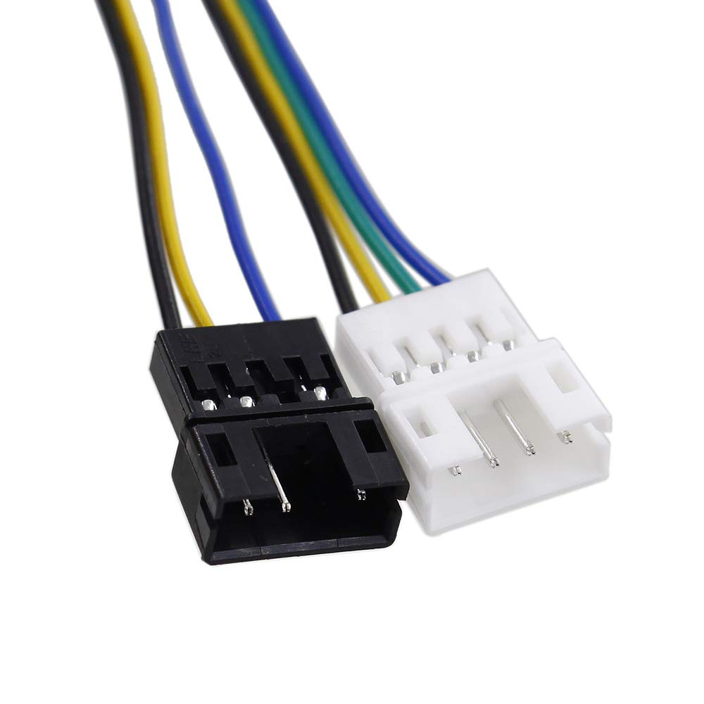 GENNEL Graphics Card PWM Fan Splitter 4 pin to Dual 4pin Extension Power Cable, Video Card VGA GPU Fan Adapter Connector