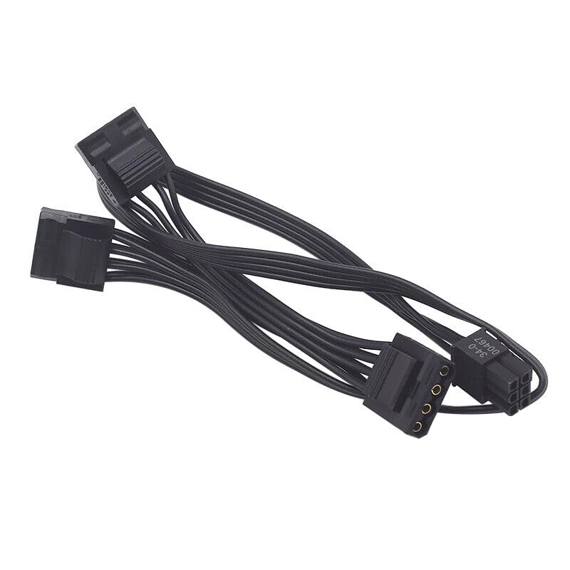 for Corsair Modular Power Supply 6 Pin Male to 3X 4 Pin Molex Female Hard Drive Power Adapter Cable for BTC Mining Riser Card 20-in