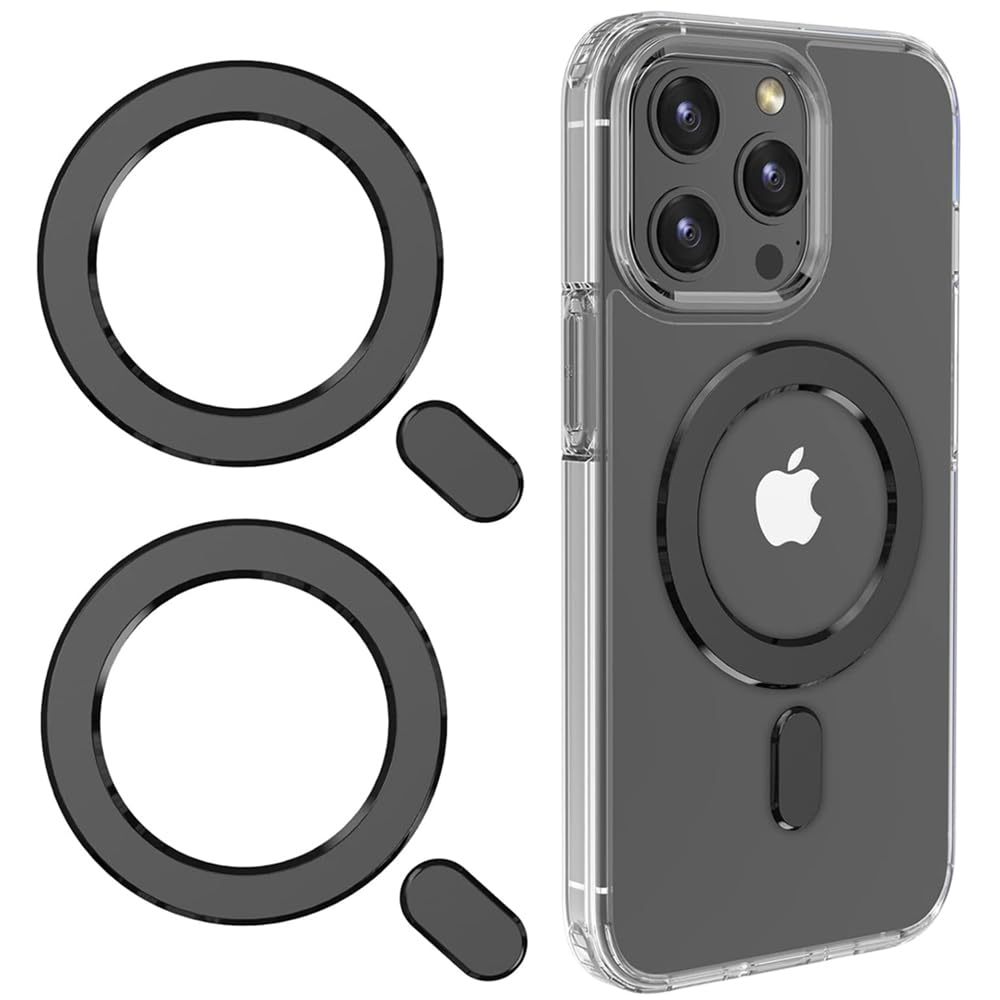 KALAPOP Metal Rings,Ultra-Thin(0.4mm) for MagSafe Sticker,Magnetic Adapter,Phone Cases&Wireless Charger,Compatible with iPhone 16/15/14/13,Galaxy