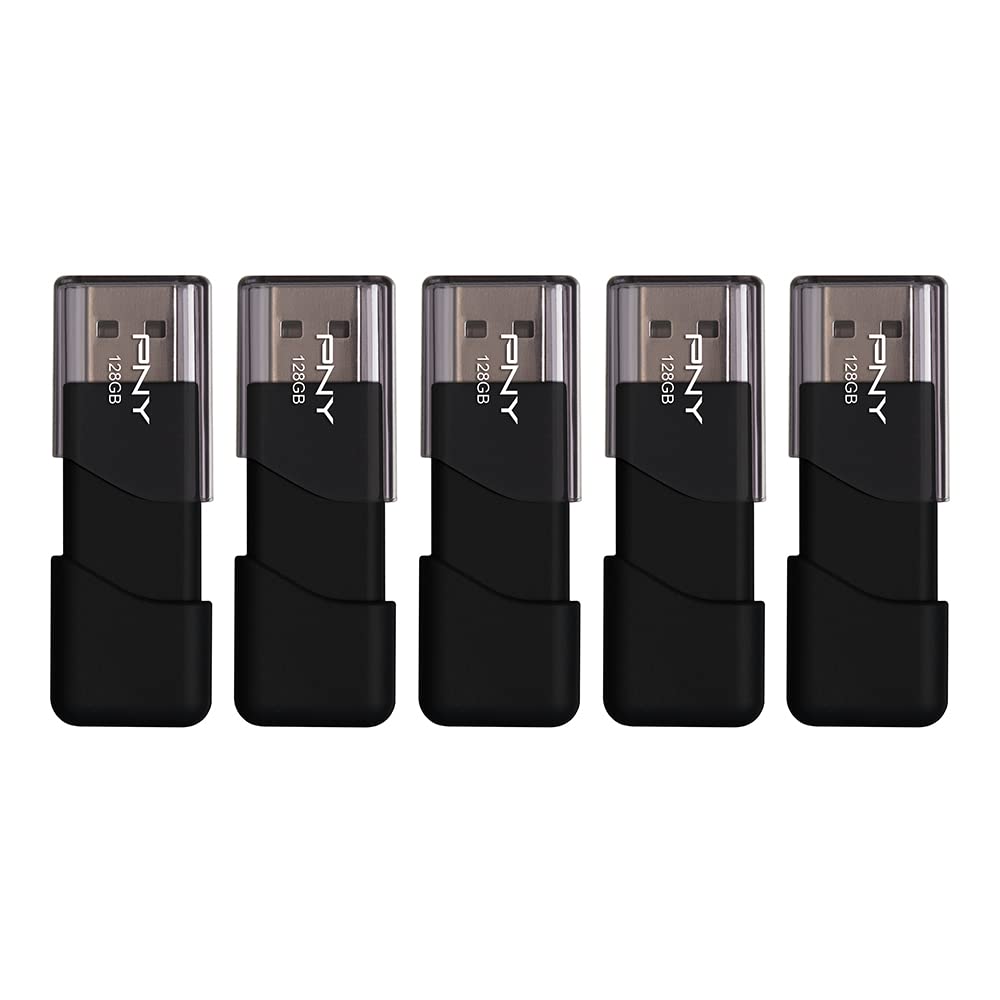 PNY 128GB Attaché 3 USB 2.0 Flash Drive 5-Pack
