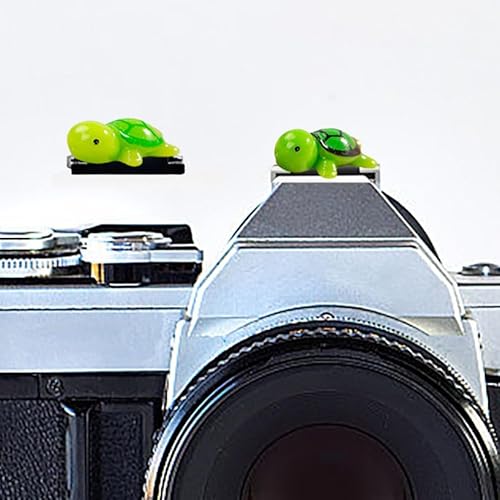 Camera Hot Shoe Cover, Cute Hot Shoe Cap, Hot Shoe Protector Compatible with Sony Fujifilm Fuji Canon Nikon Pentax Leical Panasonic (2pcs Tortoise)