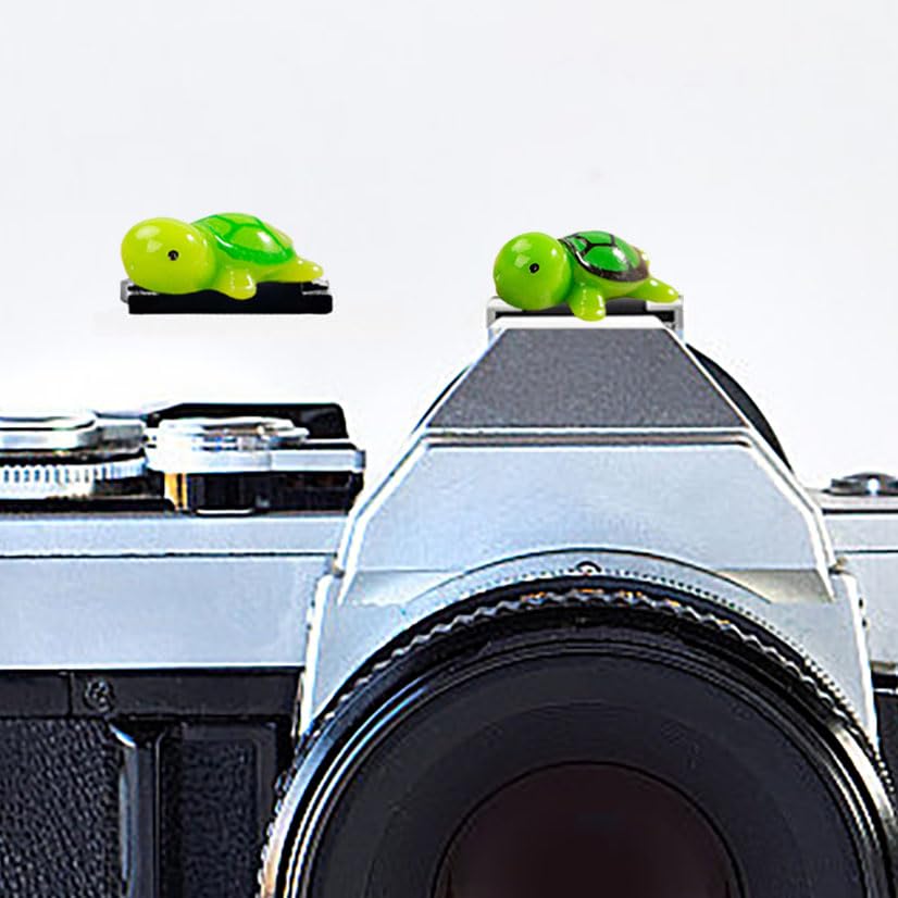 Camera Hot Shoe Cover, Cute Hot Shoe Cap, Hot Shoe Protector Compatible with Sony Fujifilm Fuji Canon Nikon Pentax Leical Panasonic (2pcs Tortoise)