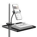 Phone holder Microphone Stand Tray, Clamp-On Rack Tray,Cell Phone Stand for Music Sheet,Compatible with Most Microphones Stands for Live