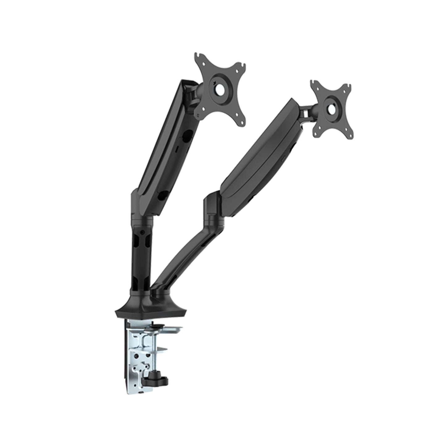 Progressive Desk Dual Gas Spring Monitor Mount Stand - Fits 10"-27" Monitors - ±180° Monitor Rotation - Arm Holds Up to 20 lbs per Arm