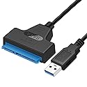 NTQinParts USB 3.0 to 2.5" SATA III Hard Drive Adapter Cable/UASP Converter for Samsung 870 EVO SATA III SSD 2.5” Internal Solid State Drive 250GB
