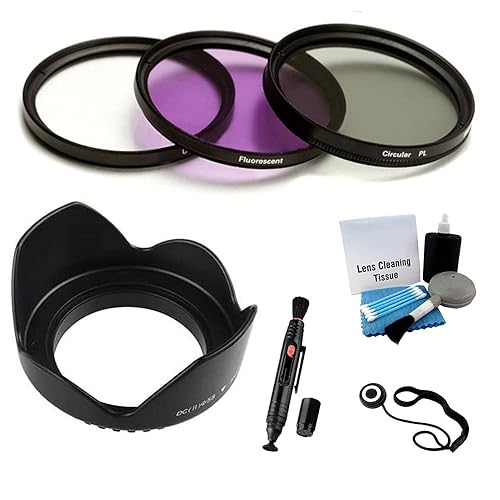 UltraPro 72mm (UV, CPL, FLD) Filter Kit & Lens Hood Bundle for Select Sonly Digital Cameras with (20mm, 85mm) Sony Lense. Bundle Includes: Lens