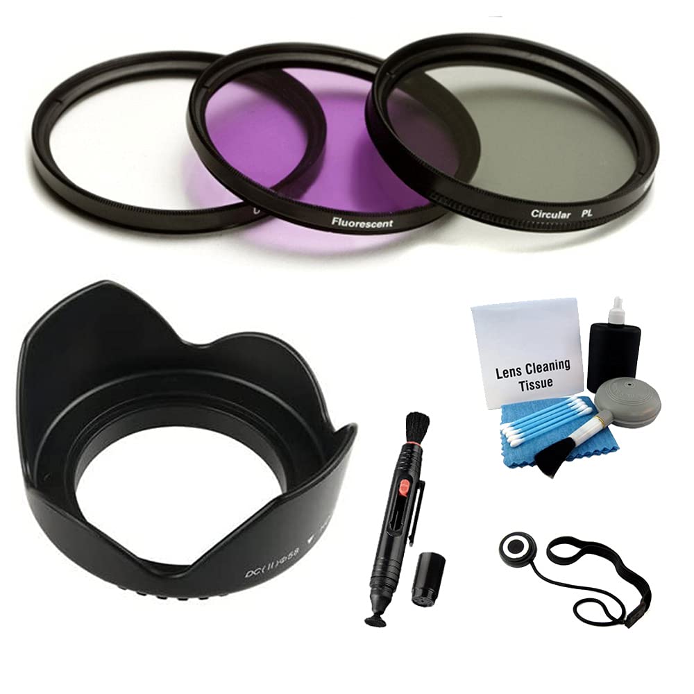 UltraPro 72mm (UV, CPL, FLD) Filter Kit & Lens Hood Bundle for Select Sonly Digital Cameras with (20mm, 85mm) Sony Lense. Bundle Includes: Lens