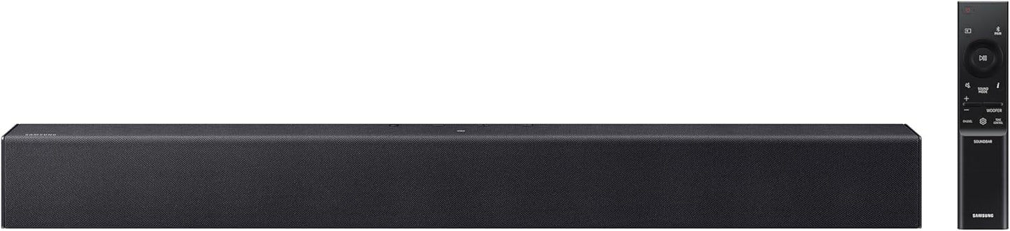 Samsung HW-B400 2.0 Channel Sound bar w/Built-in Woofer, HDMI Arc, One Remote Control, Surround Sound Expansion, W/HDMI Cable Included, 110-240 Volt