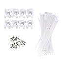 YIOVVOM 100 Pcs Cable Zip Tie Saddle Type Mount With Screw,100 Pack 6" Cable Ties, High Strength, Black Cable Zip Tie Mounts Kit For Wire