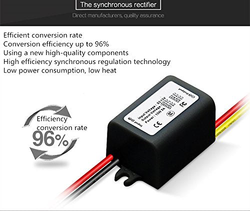 KNACRO DC-DC 12V to 7.5V 3A Step-Down Power Supply Module Car Power Converter Module Synchronous Buck Over-Temperature Over-Current Short Circuit…
