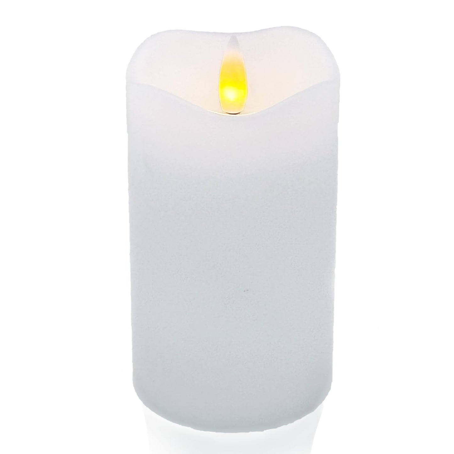 HVTDECOR Flameless LED Candles, Realistic Flickering Flame, Set of Multiple (White, 5 Inch)