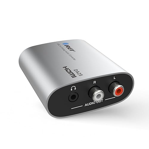 OREI HDMI eARC & ARC Audio Extractor Converter - HDMI ARC to RCA L/R Converter with 3.5mm Jack - ARC/eARC Audio Converter for Speaker, Headphone, Home
