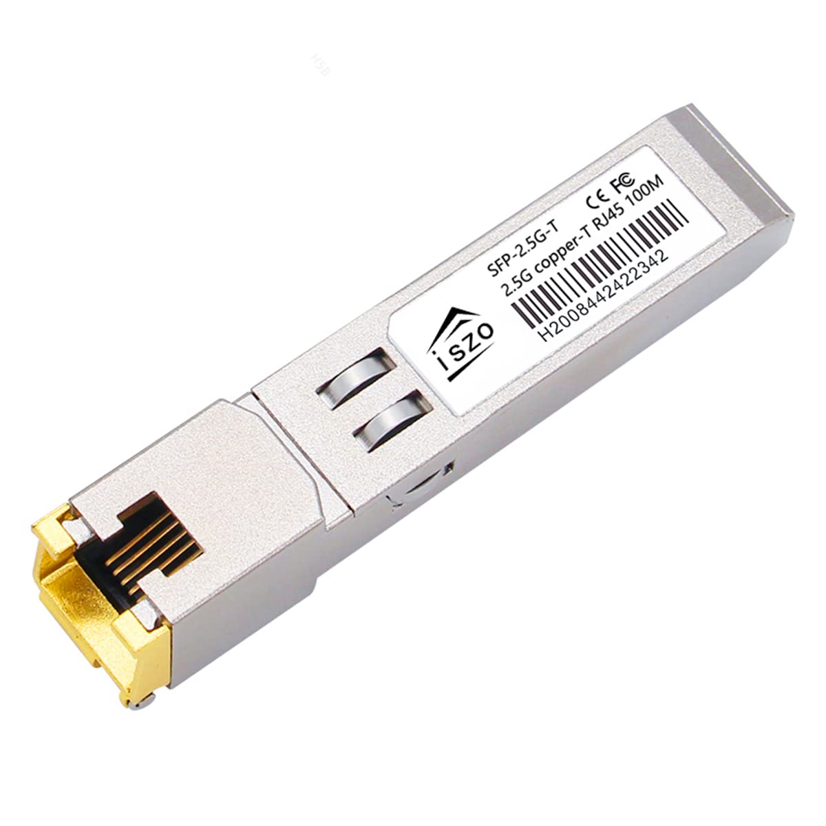 iszo SFP-2.5G-RJ45,2500M Rate, SFP to RJ45 Optical Module, Plug and Play, 2.5Gbase-T /1000base-T/ 100base-T on Line Port, Transmission Distance: 100m
