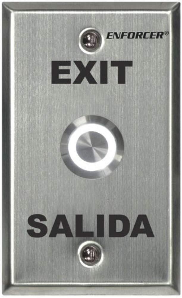 Seco-Larm Enforcer Push-to-Exit Plate, Vandal Resistant, Illuminated (SD-7275SGEX1Q)