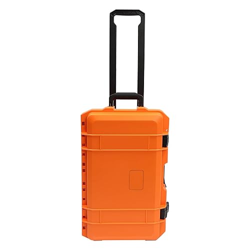 CRYBY 22" Protective Camera Case, Protective Roller Camera Dry Storage Box Hard Camera Case with Foam, All Weather IP67 Waterproof Transport Roller