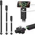Hard-to-Reach Outlet Extender Stick, Extendable 8.3-36.1 in Slim Wall Outlet Extender with 2 AC Outlets, 2 USB-A & 1 USB-C, Low-Profile Power Stick