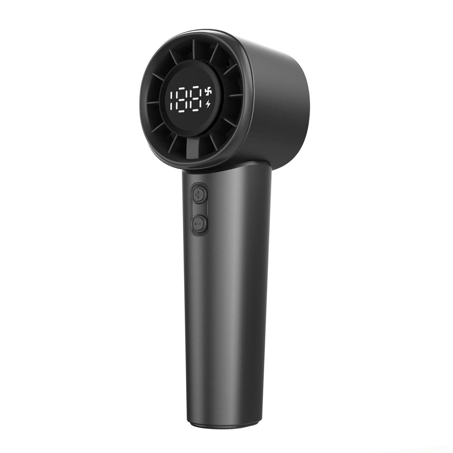 JIJAWA Handheld Portable Turbo Fan, High-Speed, Speed Adjustable (Black)