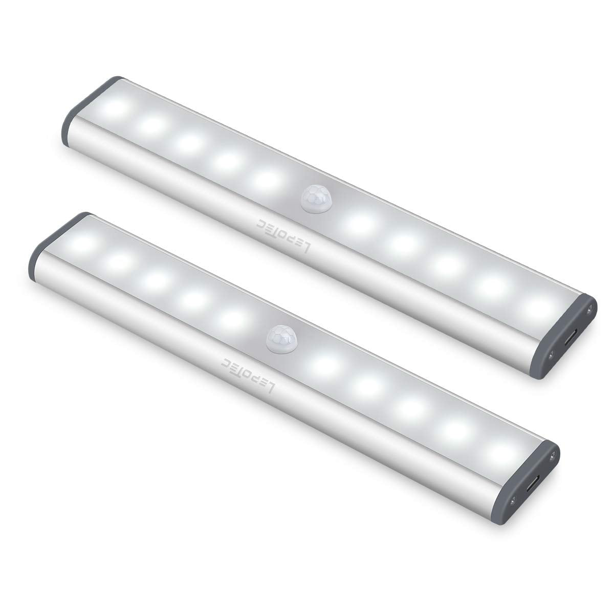 Wireless Motion Sensor Cabinet Lights 10-LED USB Rechargeable Closet Lights LED Under Cabinet Lighting