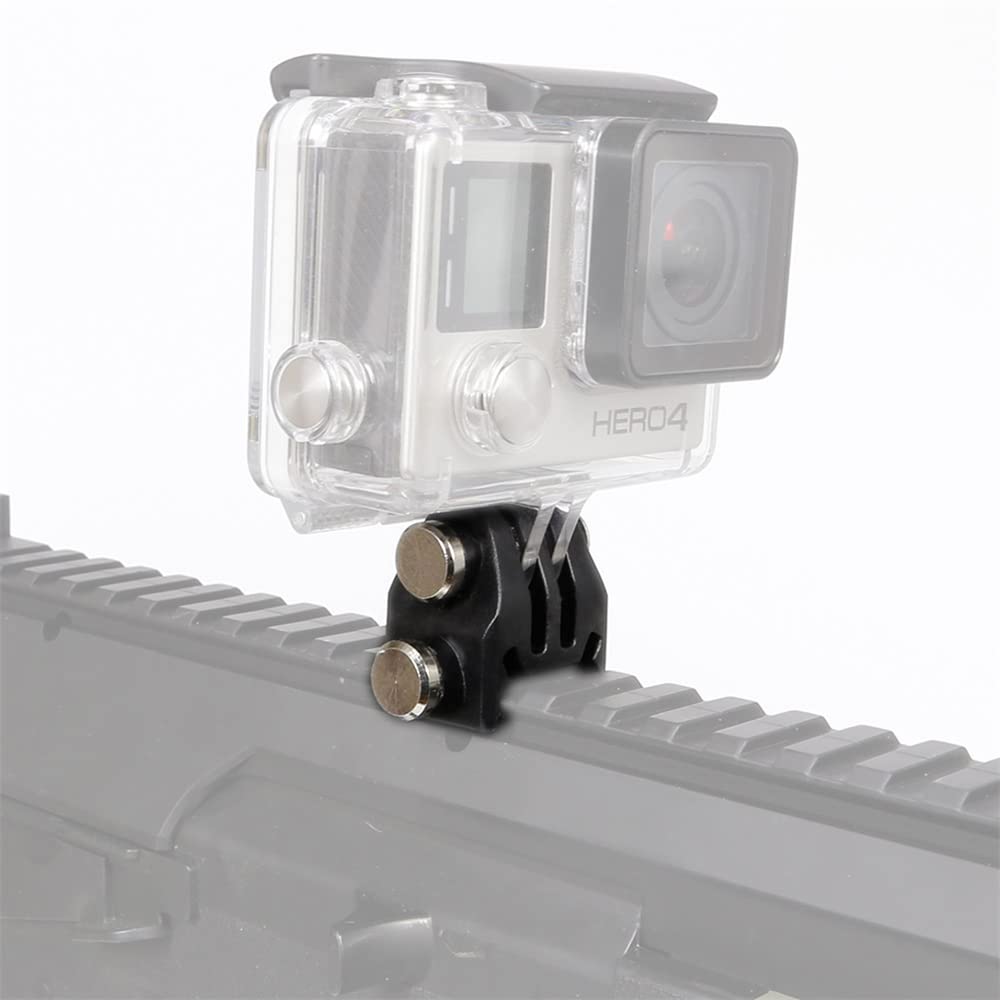 Action Camera Stand Tactical Rail Sports Camera Fixed Adapter Bracket, for Picatinny Airsoft Rifle Laser Mount Adapter for Gopro Eken Portable Outdoor