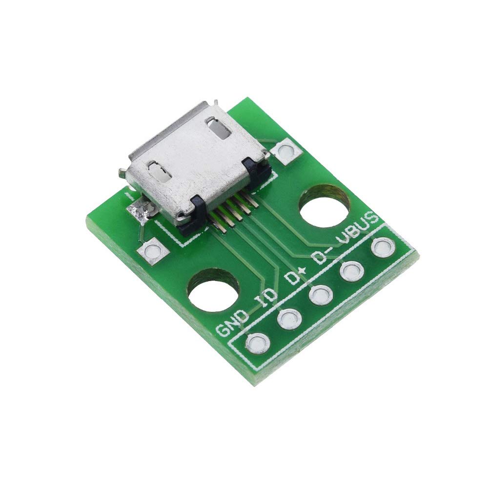 DAOKI 10Pcs DIY Male Connector/MINI Micro USB to DIP Adapter 2.54mm 5pin Female Connector B Type USB2.0 Female PCB Converter USB 3.0